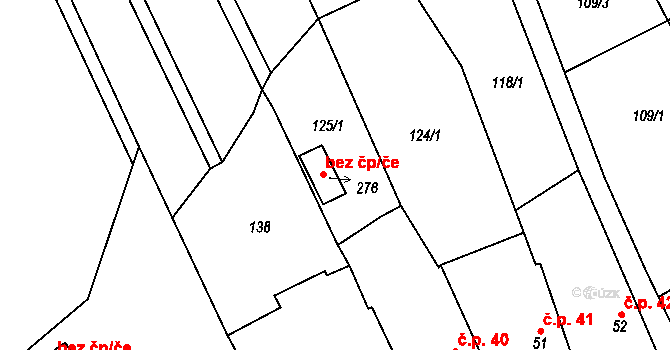 Trnová 45768021 na parcele st. 276 v KÚ Trnová u Plzně, Katastrální mapa