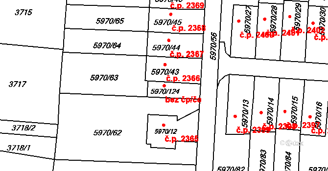 Česká Lípa 45878021 na parcele st. 5970/124 v KÚ Česká Lípa, Katastrální mapa