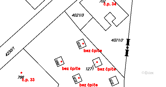 Bílá 46454021 na parcele st. 1270 v KÚ Bílá, Katastrální mapa