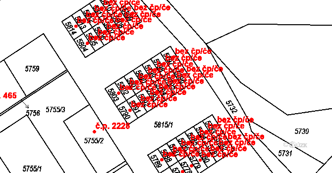 Žďár nad Sázavou 47212021 na parcele st. 5794 v KÚ Město Žďár, Katastrální mapa