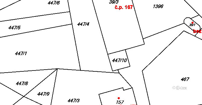 Vlašim 48499021 na parcele st. 39/2 v KÚ Bolina, Katastrální mapa
