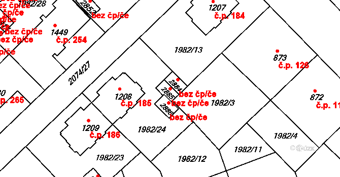 Trutnov 48592021 na parcele st. 2885 v KÚ Trutnov, Katastrální mapa