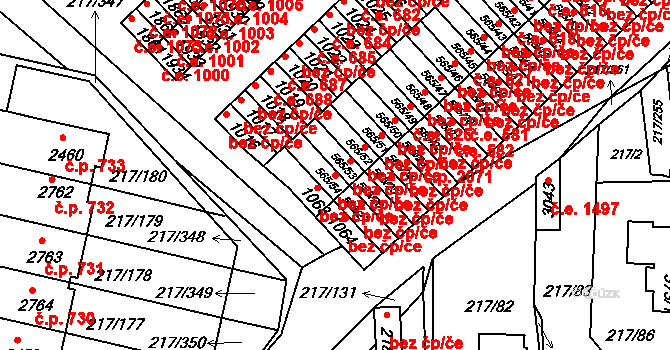 Sezimovo Ústí 48858021 na parcele st. 565/54 v KÚ Sezimovo Ústí, Katastrální mapa
