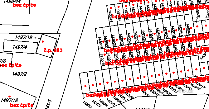 Jilemnice 49350021 na parcele st. 1420/18 v KÚ Jilemnice, Katastrální mapa
