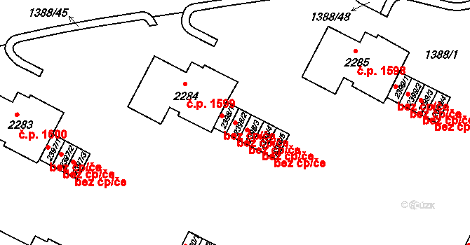 Slaný 49419021 na parcele st. 2398/2 v KÚ Slaný, Katastrální mapa