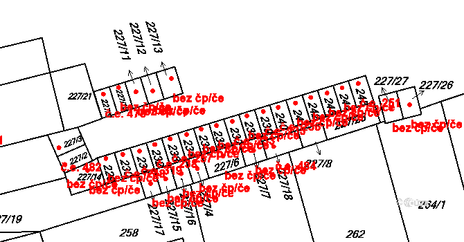 Velké Opatovice 233 na parcele st. 237 v KÚ Velké Opatovice, Katastrální mapa