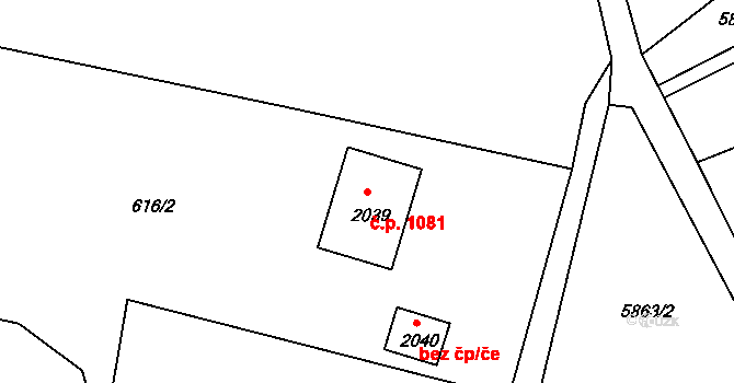 Starý Jiříkov 1081, Jiříkov na parcele st. 2039 v KÚ Jiříkov, Katastrální mapa