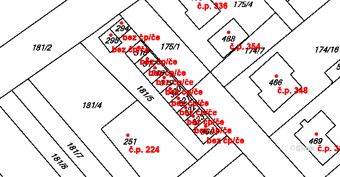 Rosice 42727022 na parcele st. 320 v KÚ Rosice u Chrasti, Katastrální mapa