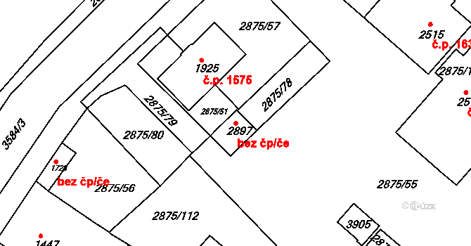 Lysá nad Labem 43433022 na parcele st. 2897 v KÚ Lysá nad Labem, Katastrální mapa