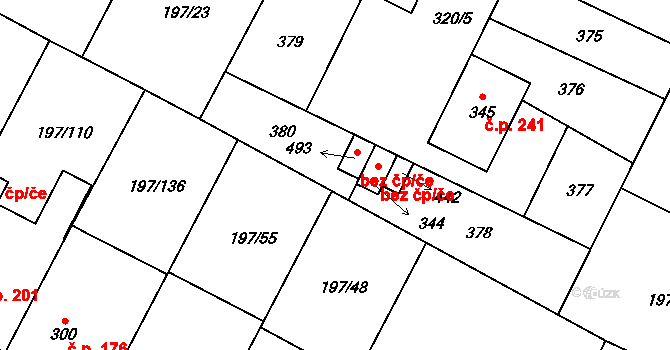Nelahozeves 45412022 na parcele st. 344 v KÚ Nelahozeves, Katastrální mapa