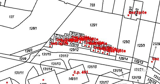 Příbram 50364022 na parcele st. 1576 v KÚ Březové Hory, Katastrální mapa