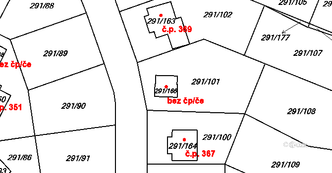 Velké Březno 49517023 na parcele st. 291/166 v KÚ Velké Březno, Katastrální mapa