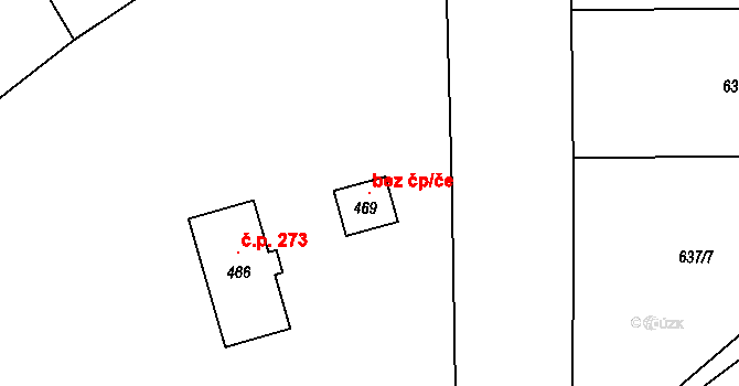 Škrdlovice 53827023 na parcele st. 469 v KÚ Škrdlovice, Katastrální mapa