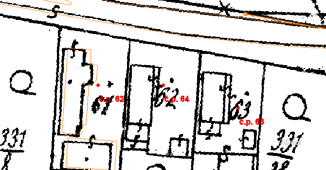 Březí 64, Žinkovy, Katastrální mapa
