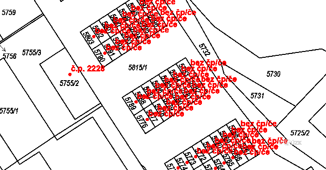 Žďár nad Sázavou 48426024 na parcele st. 5786 v KÚ Město Žďár, Katastrální mapa