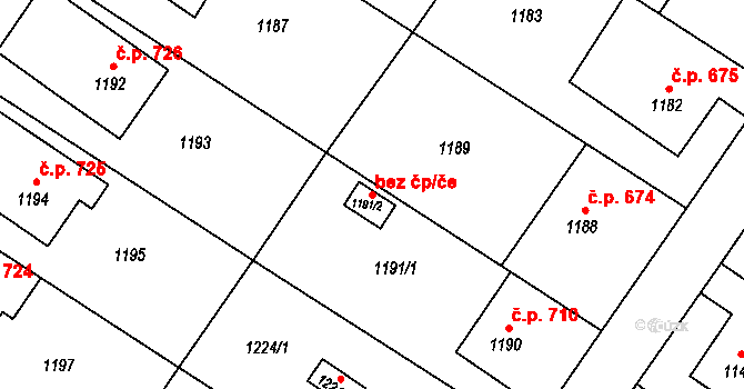 Studénka 49271024 na parcele st. 1191/2 v KÚ Studénka nad Odrou, Katastrální mapa