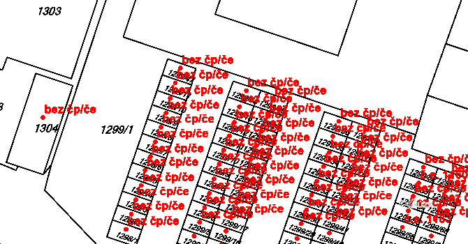 Česká Lípa 50207024 na parcele st. 1299/12 v KÚ Česká Lípa, Katastrální mapa