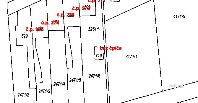 Brumovice 120946025 na parcele st. 719 v KÚ Brumovice u Opavy, Katastrální mapa