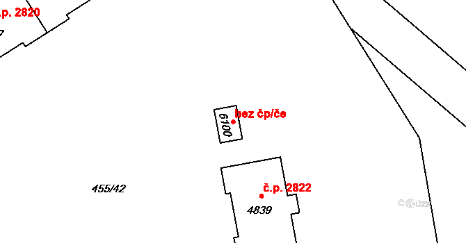 Ostrava 38211025 na parcele st. 6100 v KÚ Zábřeh nad Odrou, Katastrální mapa