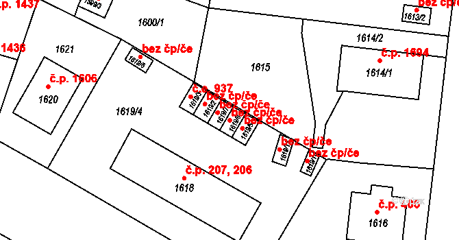 Česká Lípa 39733025 na parcele st. 1619/8 v KÚ Česká Lípa, Katastrální mapa