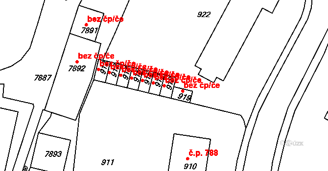 Žďár nad Sázavou 47063025 na parcele st. 918 v KÚ Město Žďár, Katastrální mapa