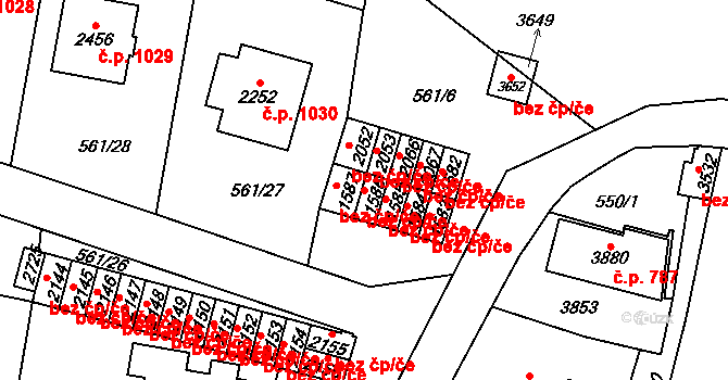 Vrchlabí 48116025 na parcele st. 1586 v KÚ Vrchlabí, Katastrální mapa