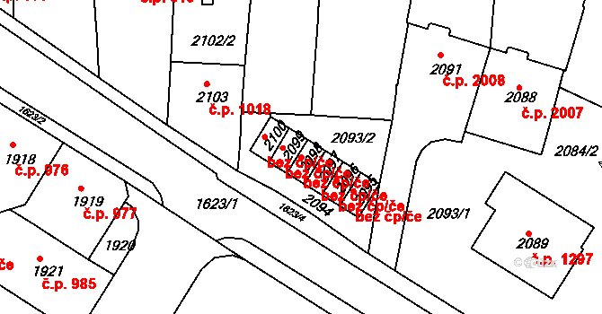 Karlovy Vary 48423025 na parcele st. 2098 v KÚ Karlovy Vary, Katastrální mapa