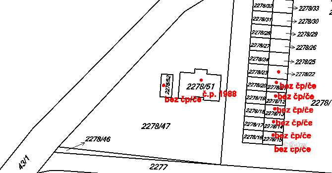 Petřvald 50725025 na parcele st. 2278/52 v KÚ Petřvald u Karviné, Katastrální mapa