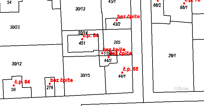 Hovorčovice 93523025 na parcele st. 1196 v KÚ Hovorčovice, Katastrální mapa