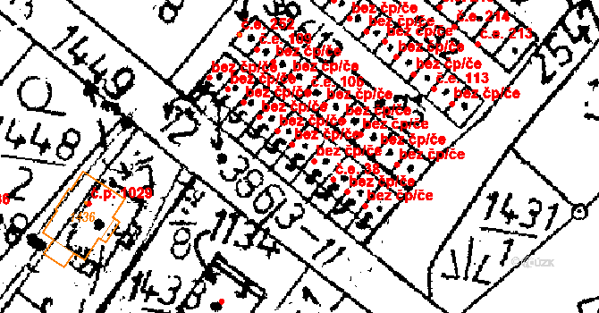 Kamenický Šenov 36 na parcele st. 386/7 v KÚ Kamenický Šenov, Katastrální mapa