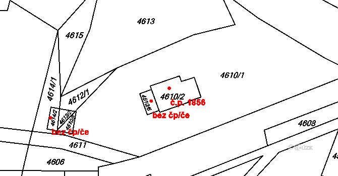 Jirkov 1856 na parcele st. 4610/2 v KÚ Jirkov, Katastrální mapa