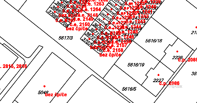 Žatec 2159, Katastrální mapa
