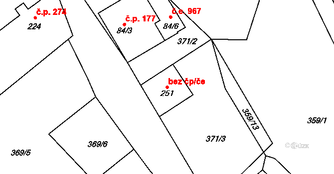 Josefův Důl 38445026 na parcele st. 251 v KÚ Josefův Důl u Jablonce nad Nisou, Katastrální mapa