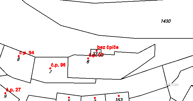 Podmokly 40666026 na parcele st. 237 v KÚ Podmokly nad Berounkou, Katastrální mapa