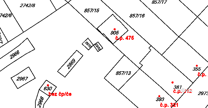 Vrbice 46632026 na parcele st. 628 v KÚ Vrbice u Velkých Pavlovic, Katastrální mapa