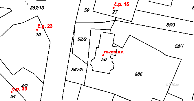 Bezděčín 16, Želeč, Katastrální mapa