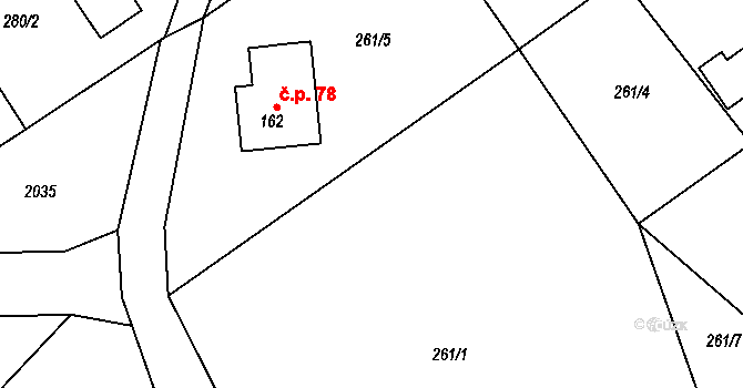 Objekt 77841026, Katastrální mapa