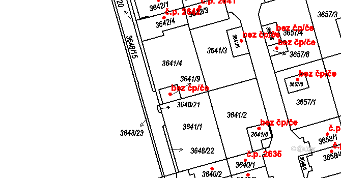 Frýdek-Místek 79432026 na parcele st. 3641/9 v KÚ Frýdek, Katastrální mapa