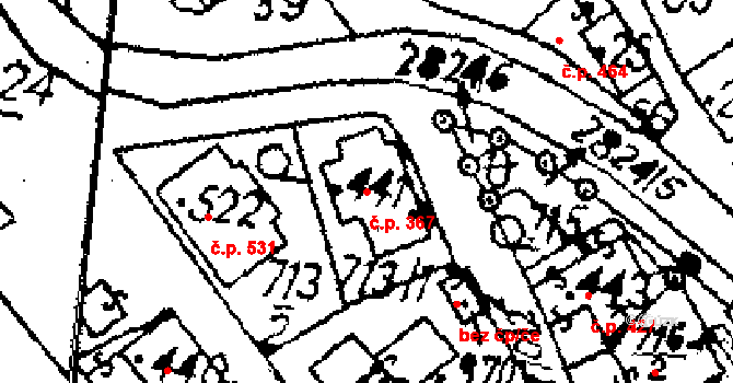 Libina 367 na parcele st. 6462 v KÚ Horní Libina, Katastrální mapa