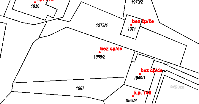 Rychnov nad Kněžnou 44262027 na parcele st. 1969/2 v KÚ Rychnov nad Kněžnou, Katastrální mapa