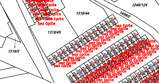 Holýšov 45182027 na parcele st. 1038 v KÚ Holýšov, Katastrální mapa