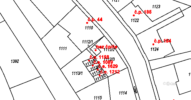 Děčín 48683027 na parcele st. 1112/2 v KÚ Podmokly, Katastrální mapa
