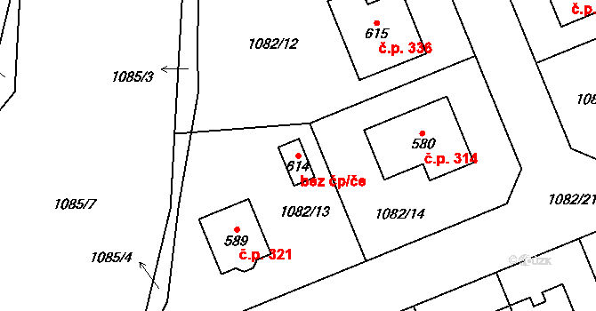 Ledce 93980027 na parcele st. 614 v KÚ Ledce u Plzně, Katastrální mapa