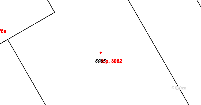 Šumperk 3062 na parcele st. 6065 v KÚ Šumperk, Katastrální mapa