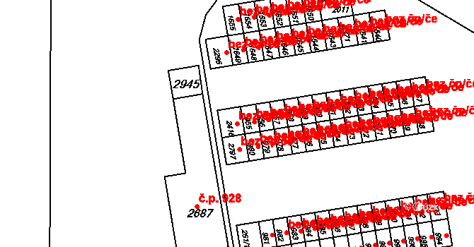 Valašské Meziříčí 39573028 na parcele st. 2416 v KÚ Krásno nad Bečvou, Katastrální mapa
