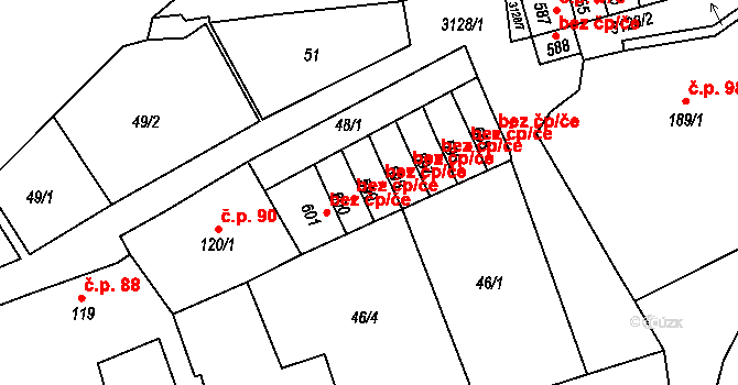 Bečov nad Teplou 39648028 na parcele st. 599 v KÚ Bečov nad Teplou, Katastrální mapa