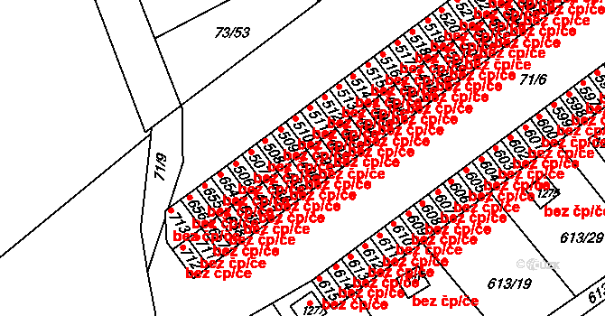 Pardubice 40440028 na parcele st. 490 v KÚ Rosice nad Labem, Katastrální mapa
