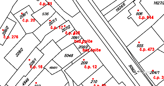 Boršice 48402028 na parcele st. 208/2 v KÚ Boršice u Buchlovic, Katastrální mapa