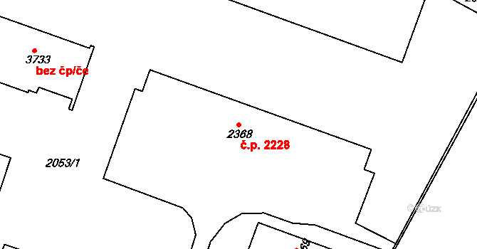 Rakovník II 2228, Rakovník na parcele st. 2368 v KÚ Rakovník, Katastrální mapa