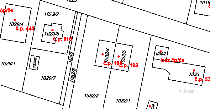 Paskov 163 na parcele st. 1032/4 v KÚ Paskov, Katastrální mapa